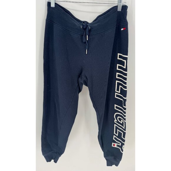 Tommy Hilfiger Womens Navy Blue Logo Sweatpants Size L - Picture 3 of 13